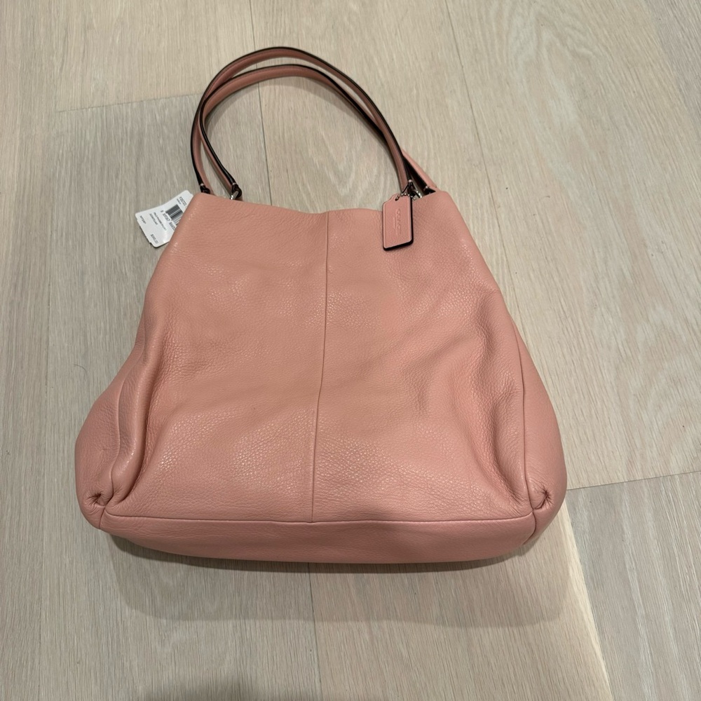 BNWT Coach Pink Leather Tote Bag